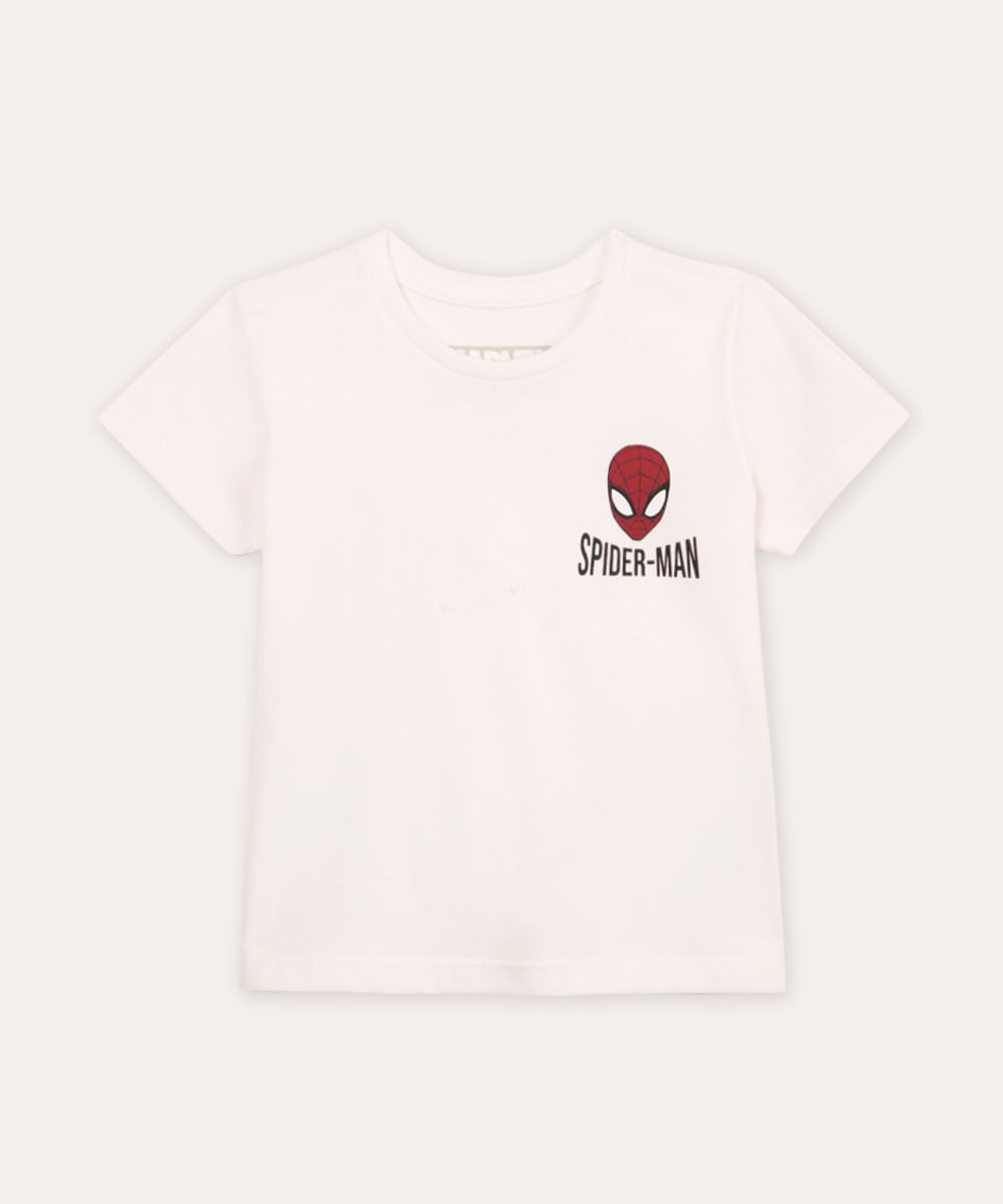 kit de 2 camisetas infantis homem aranha colorida