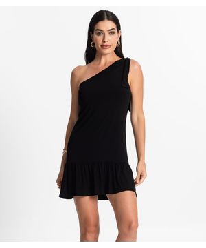 Vestido Feminino Viscolycra Babados Bella Sangos Preto