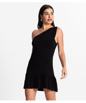 Vestido Feminino Viscolycra Babados Bella Sangos Preto