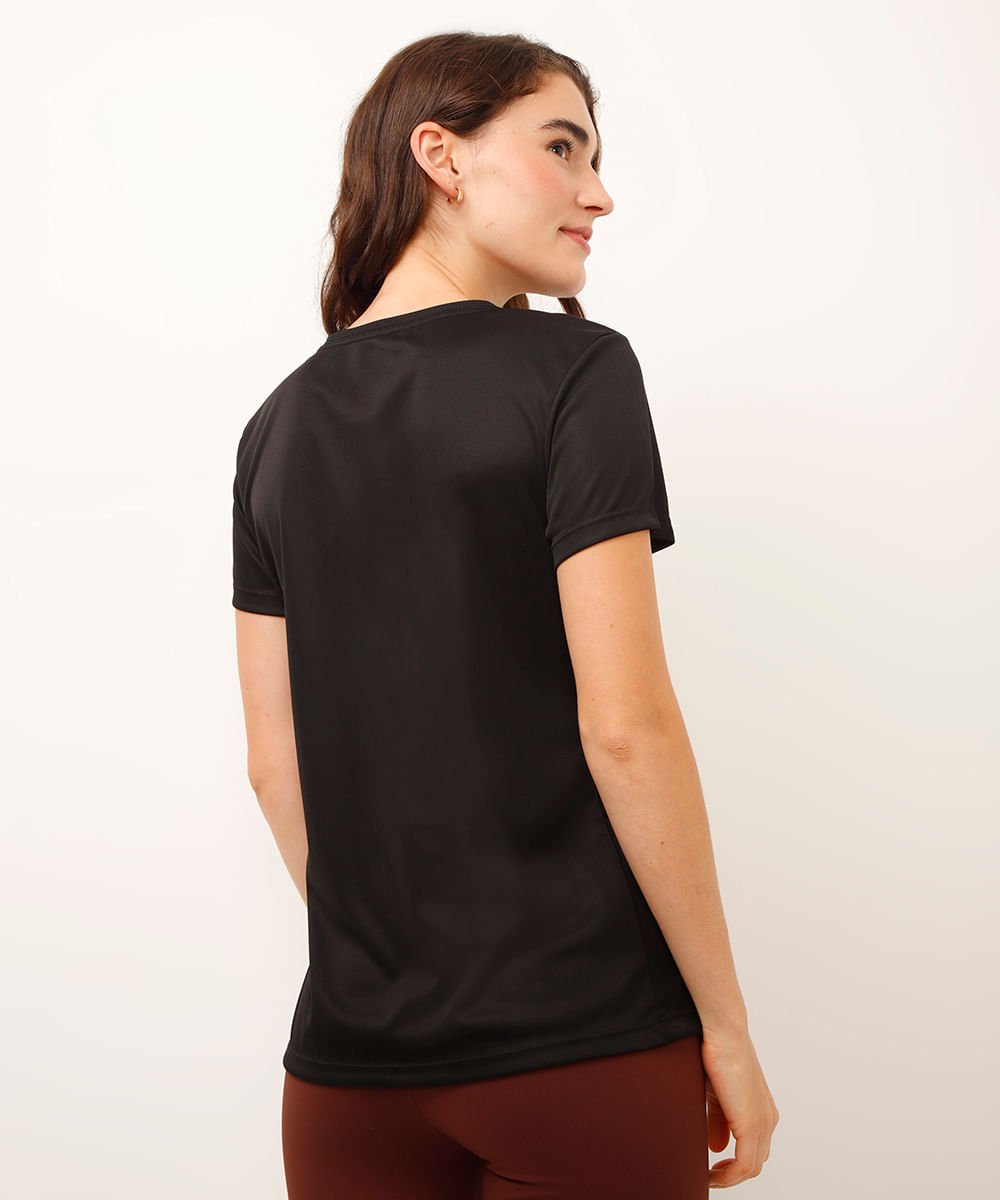 camiseta manga curta esportiva ace preta
