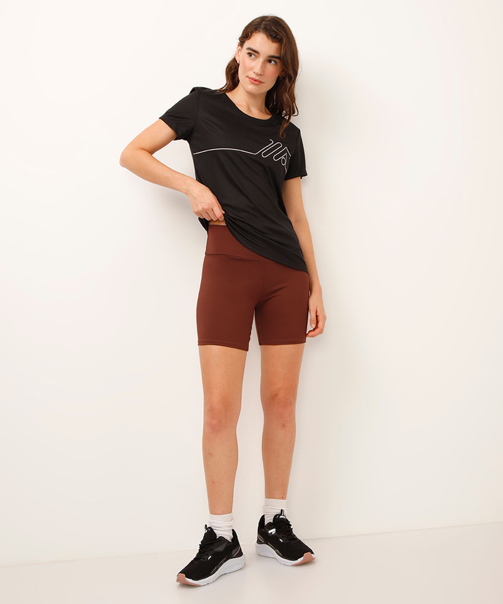 camiseta manga curta esportiva ace preta