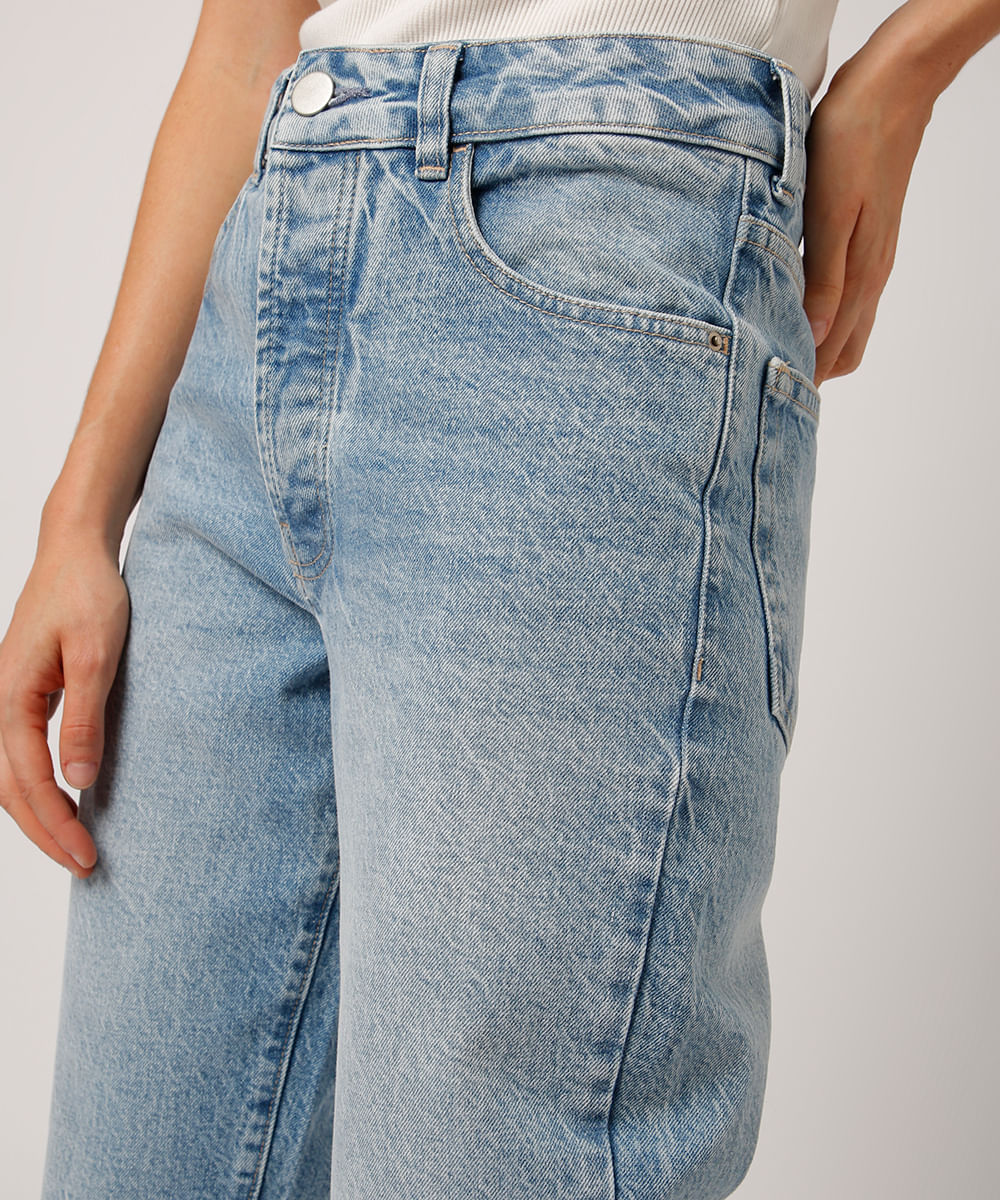 calça jeans reta mindset azul