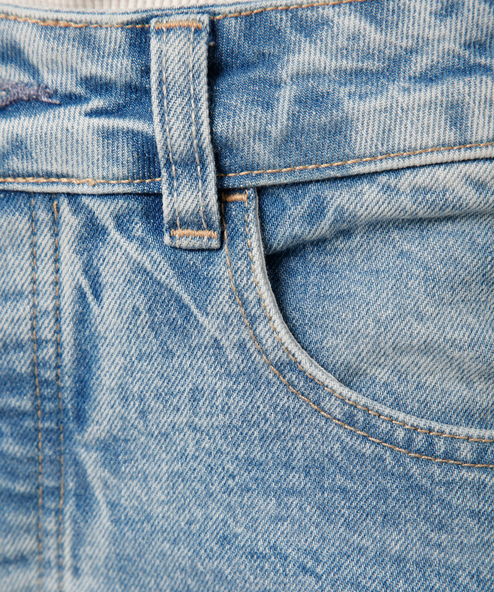 calça jeans reta mindset azul