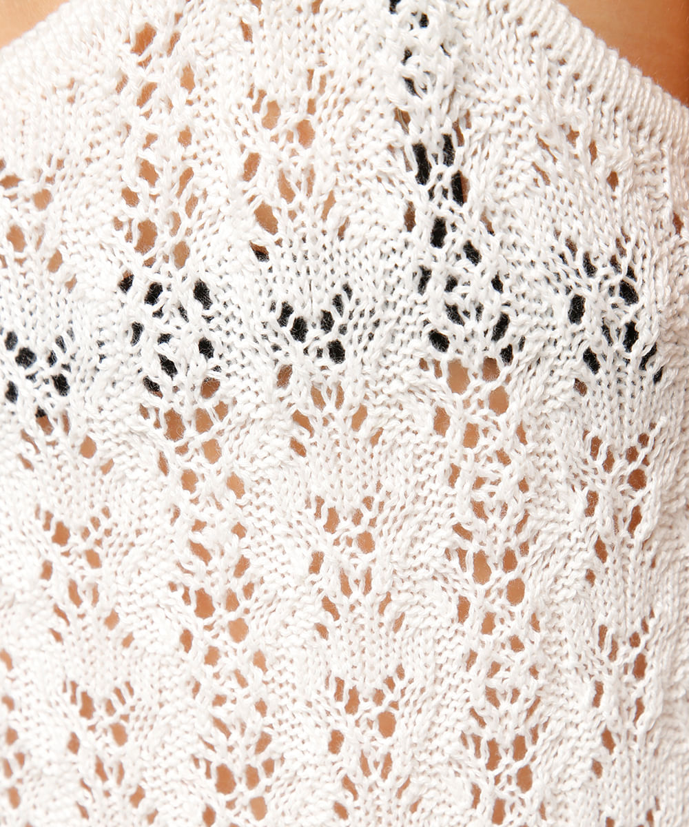 vestido longo de tricot mindset branco