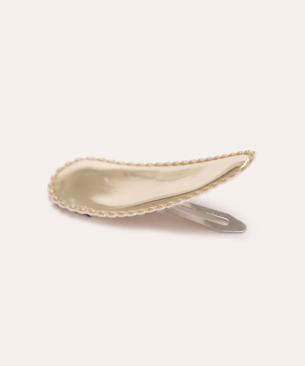 kit de 4 presilhas de cabelo infantil metalizada colorida