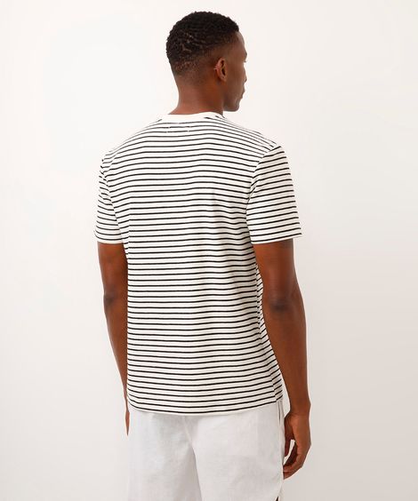 camiseta comfort listrada preta
