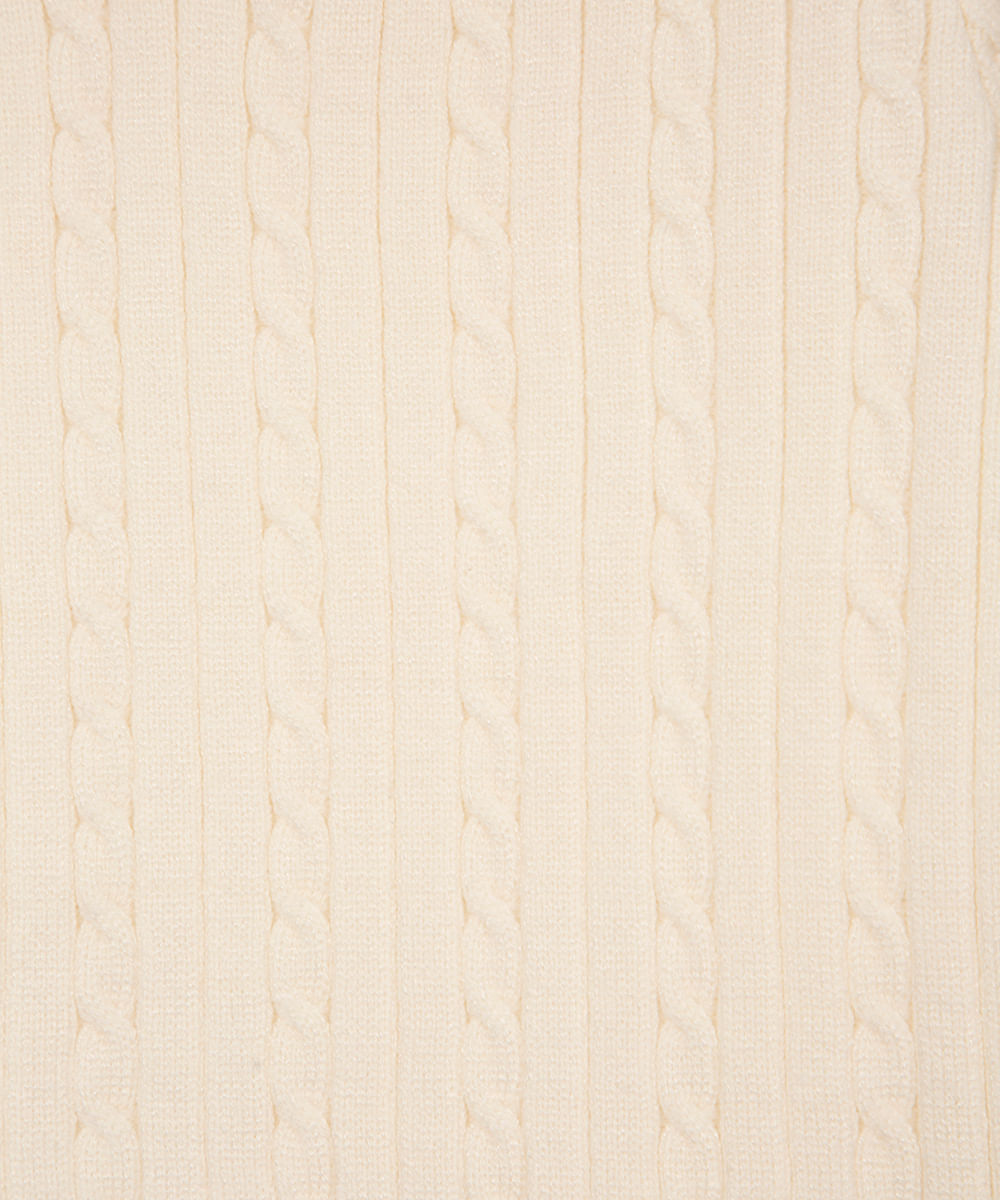 polo infantil de tricot manga curta off white