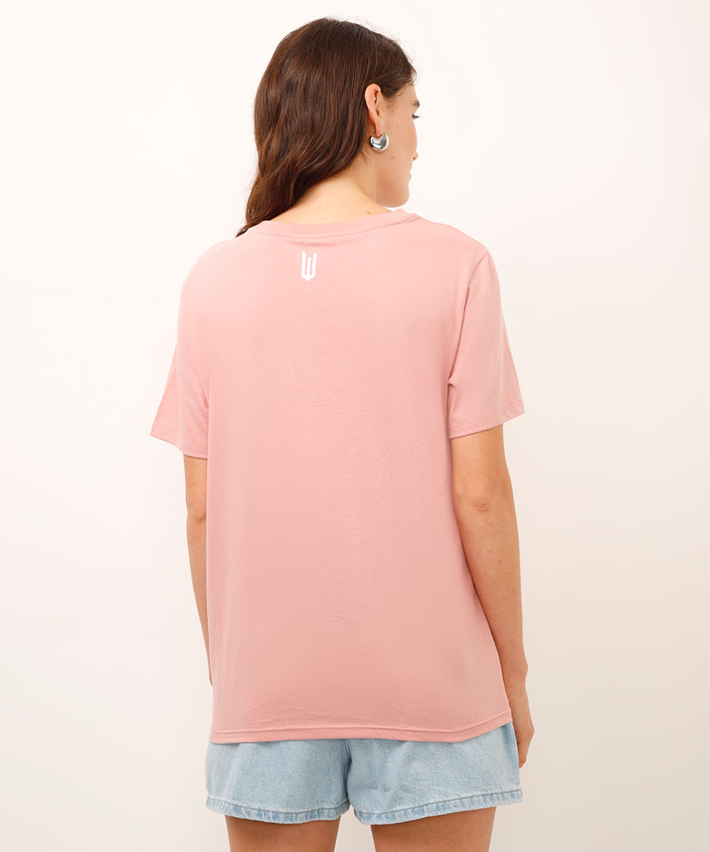 camiseta de algodão wicked rosa