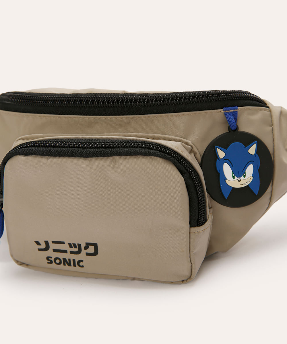 pochete infantil sonic bege