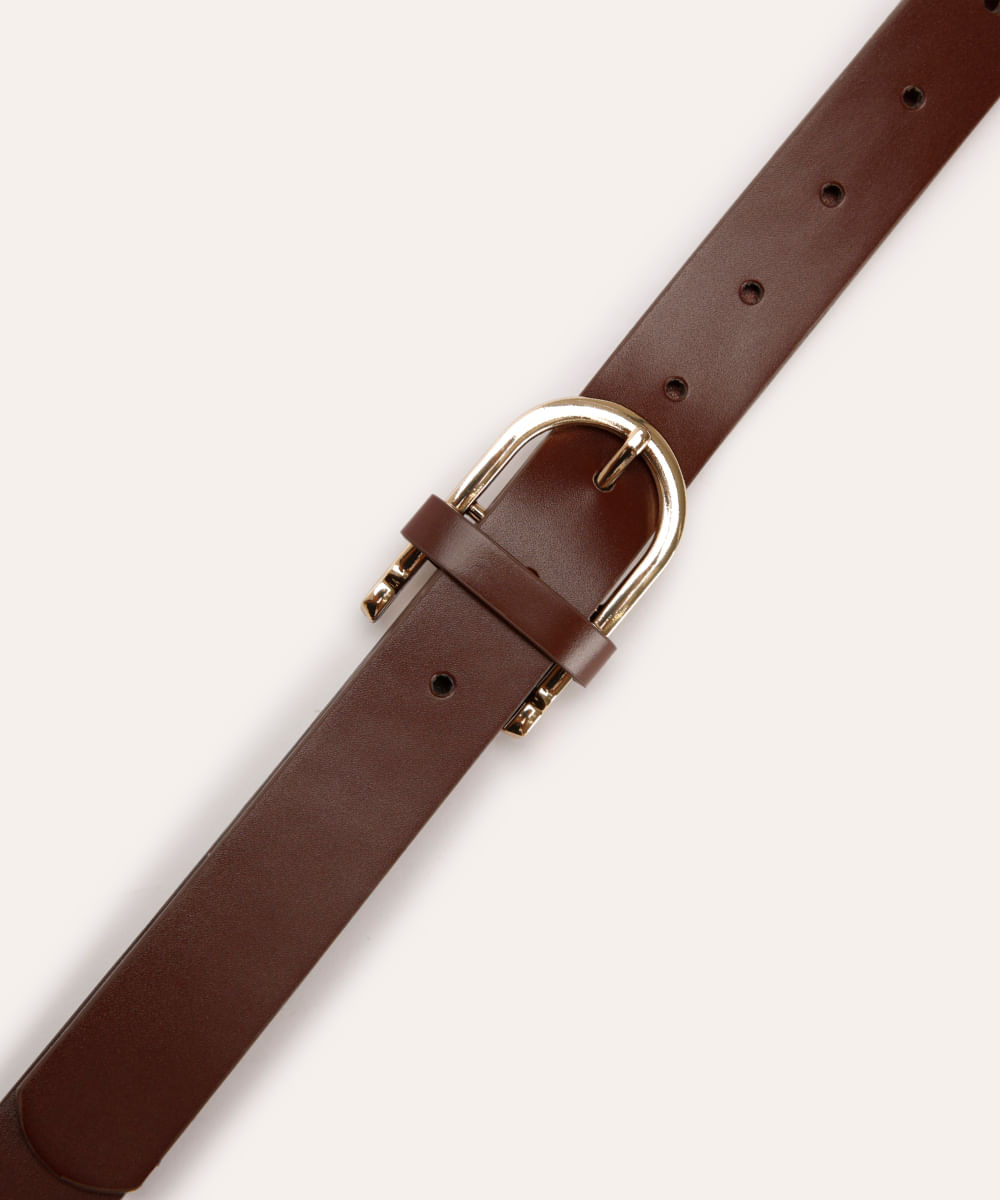 cinto feminino com fivela marrom