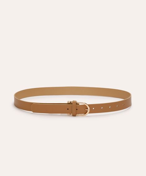 cinto feminino com fivela bege