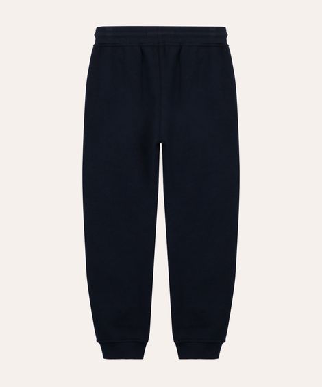 calça jogger de moletom infantil com bolsos azul