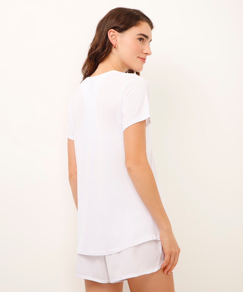 camiseta esportiva ace decote v branca