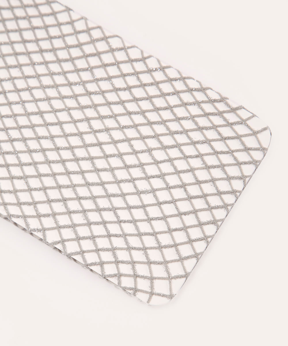 meia calça arrastão brilhos lurex cinza