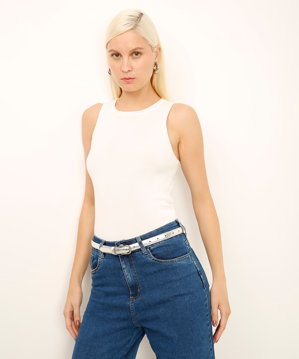 regata de tricot off white