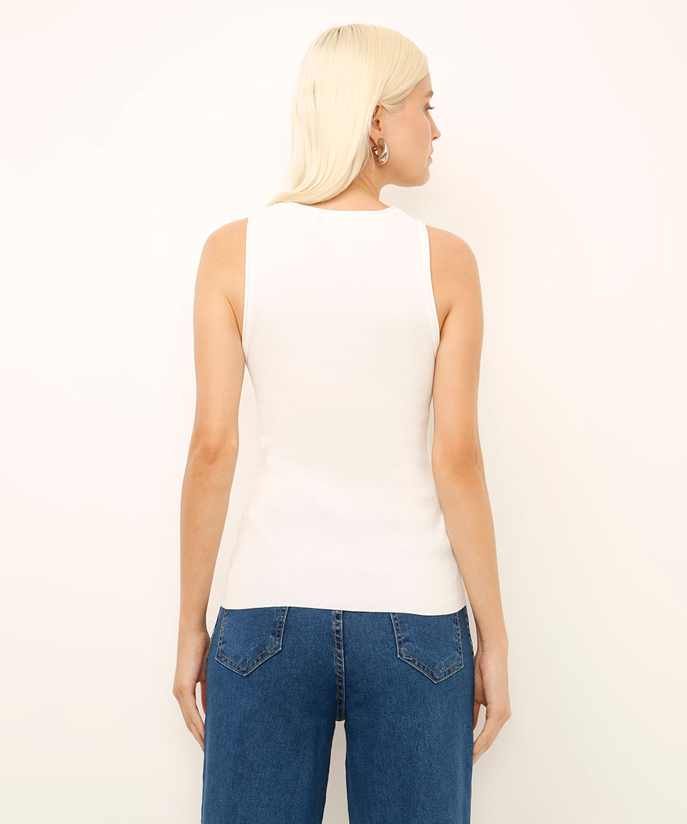 regata de tricot off white