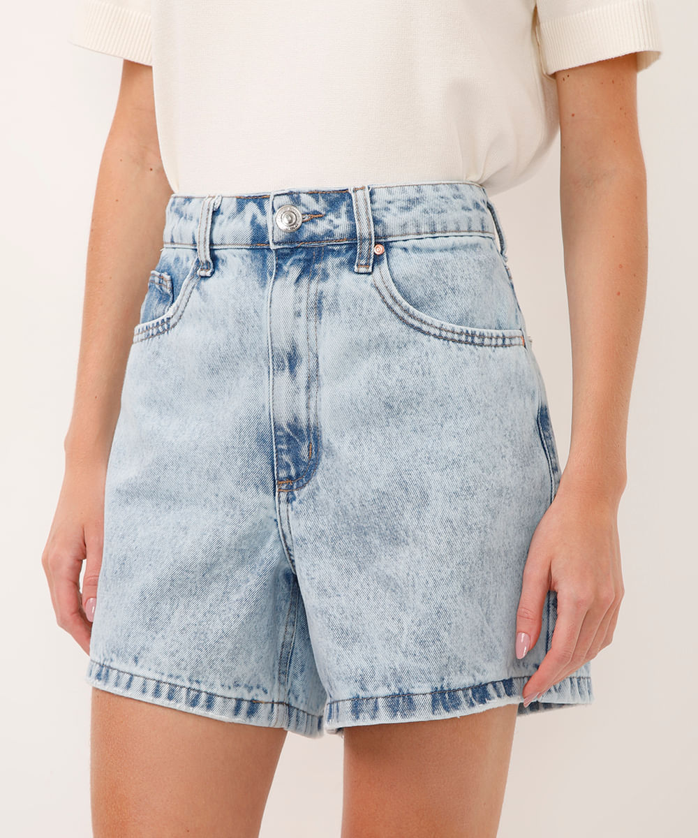Jeans Cintura Alta Short Jeans Da C&a Short Jeans Cintura Saia