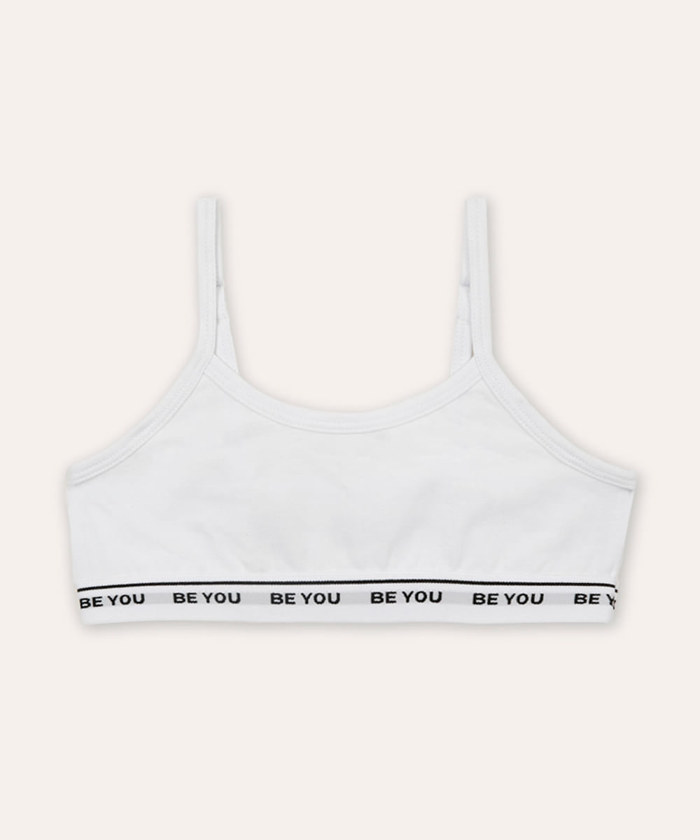 top infantil de algodão off white