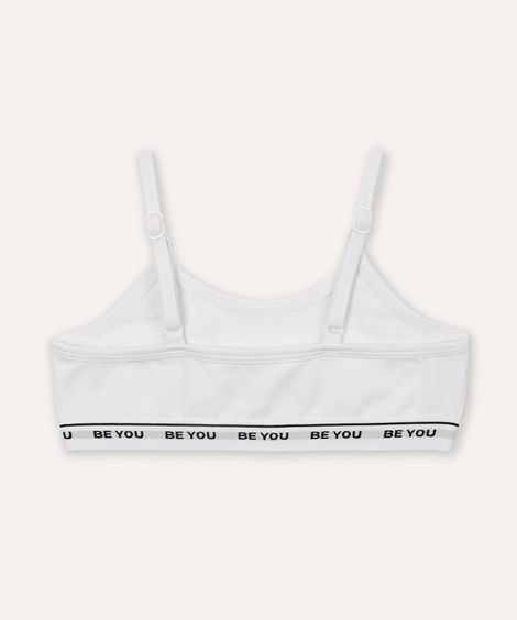 top infantil de algodão off white