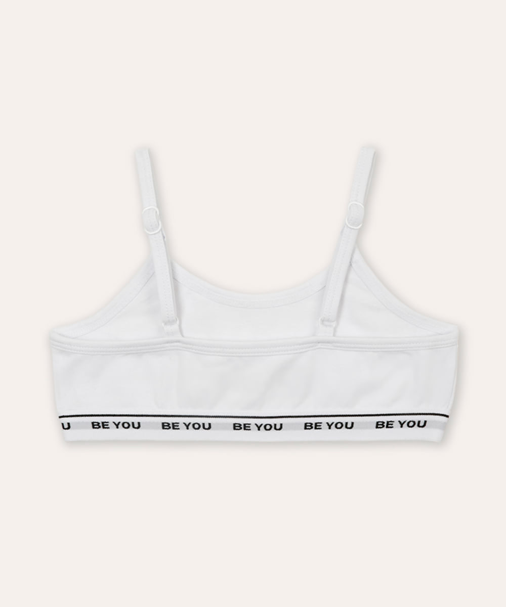 top infantil de algodão off white