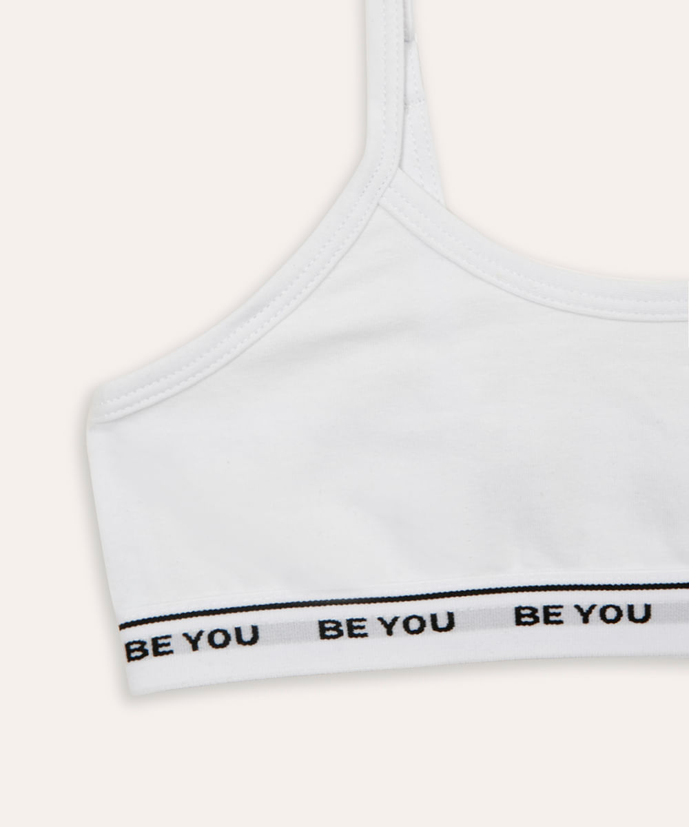 top infantil de algodão off white