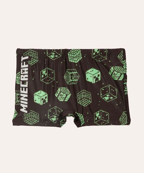 sunga boxer infantil minecraft colorida