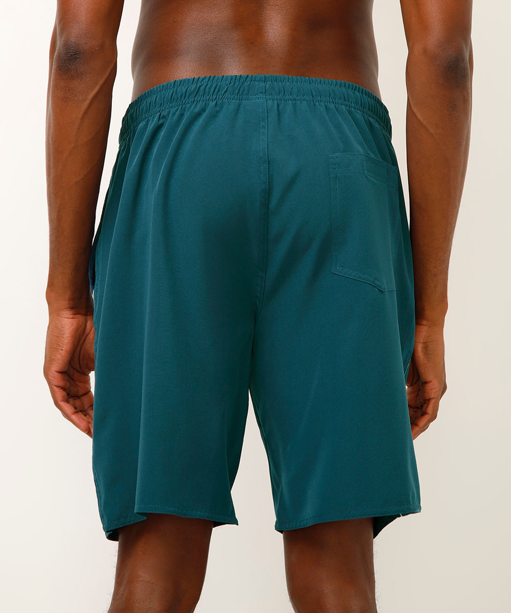 bermuda masculina com bolsos azul