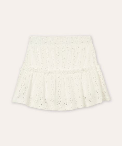 saia de laise infantil floral off white