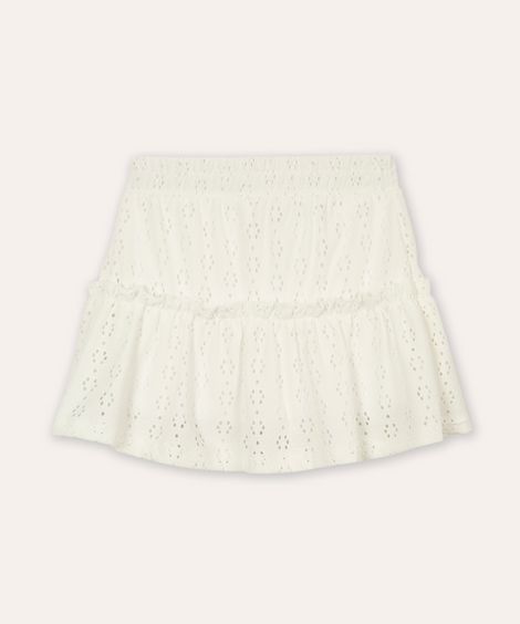 saia de laise infantil floral off white