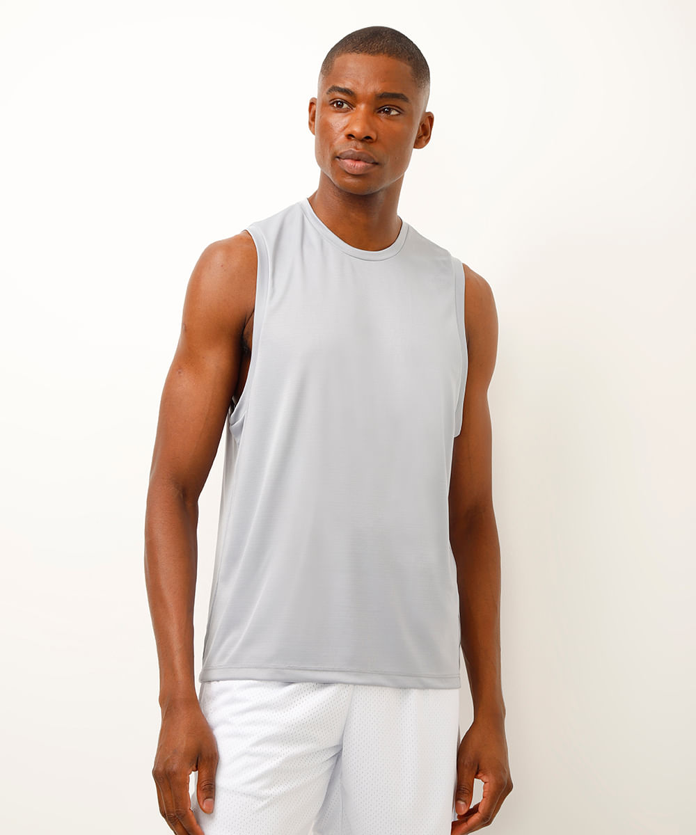 regata machão esportiva ace cinza