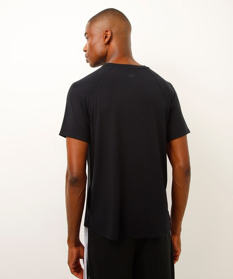 camiseta raglan esportiva preta