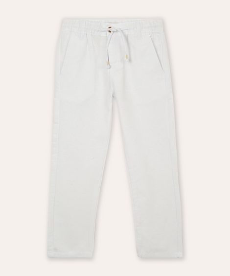 calça reta infantil branca