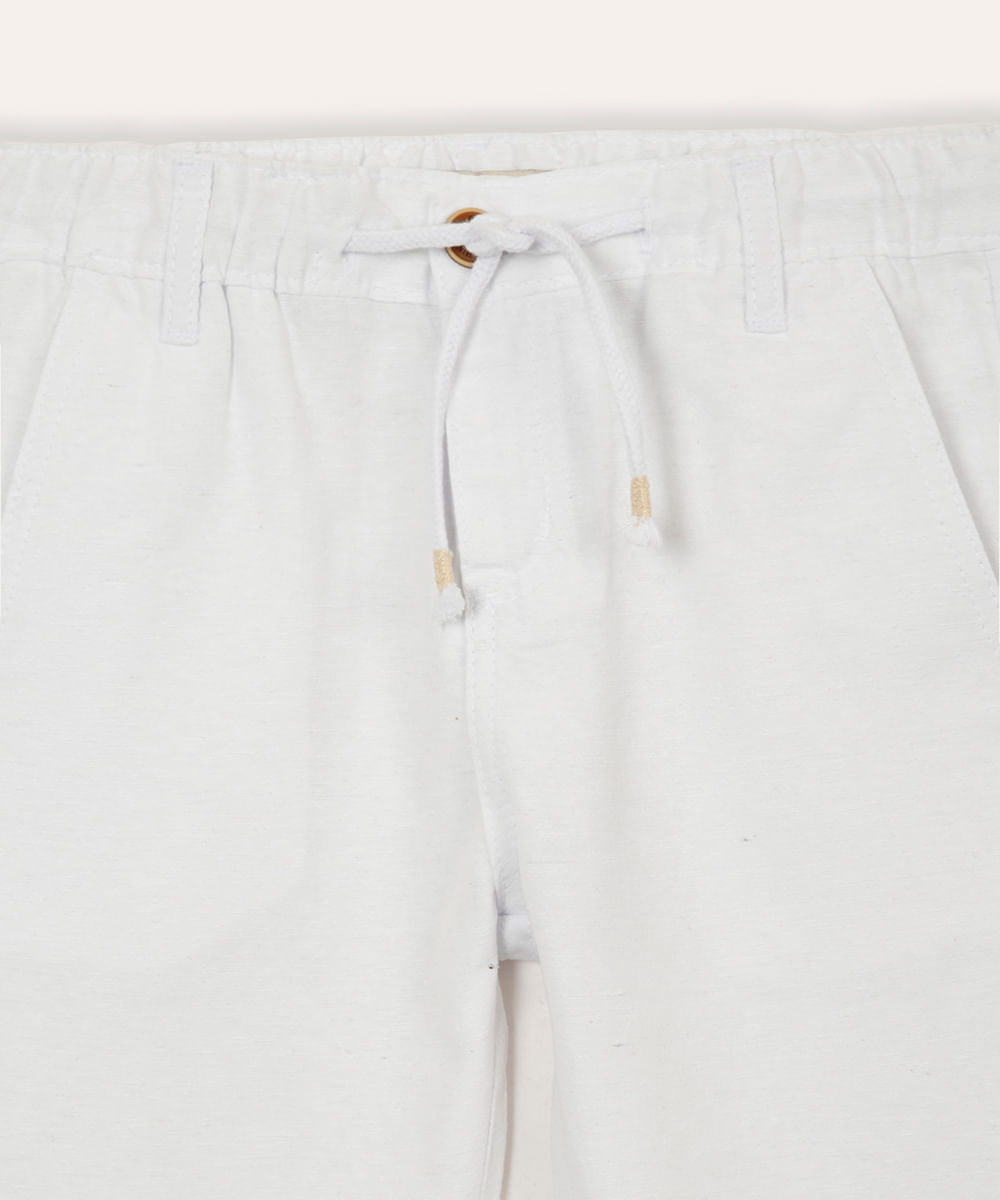 calça reta infantil branca