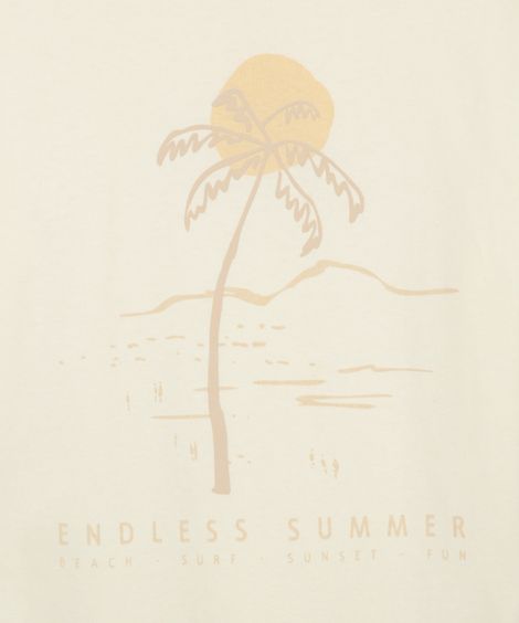 camiseta de algodão juvenil endless summer - off white