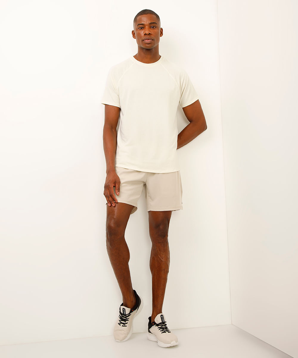 camiseta raglan esportiva ace cinza