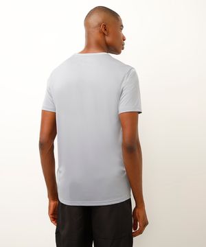 camiseta slim esportiva ace cinza