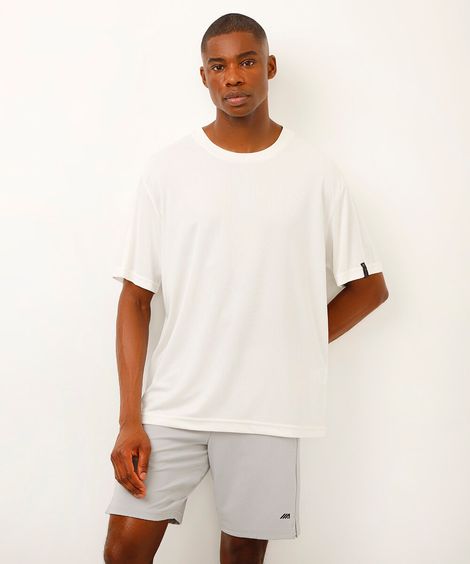 camiseta esportiva oversized masculina cinza