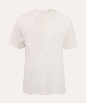 camiseta de algodão peruano plus size branca