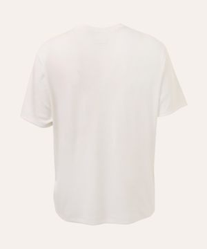 camiseta de algodão peruano plus size branca