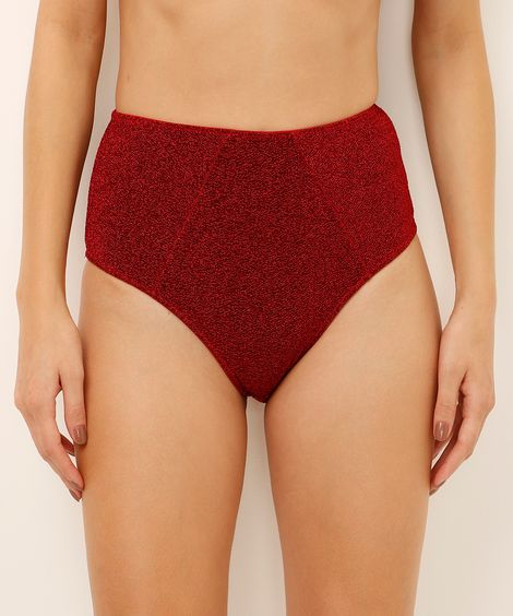 hot pant de lurex vermelha