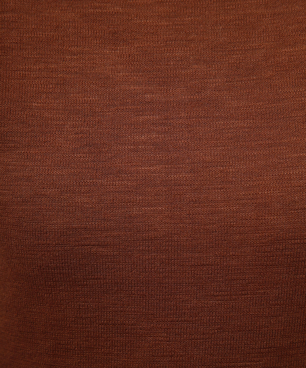 vestido longo de algodão com fendas marrom