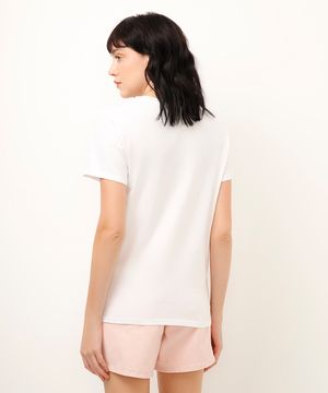 camiseta de algodão tim tim off white