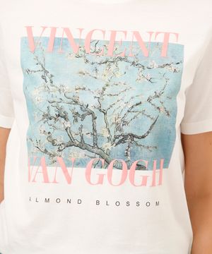 camiseta de algodão vincent van gogh off white