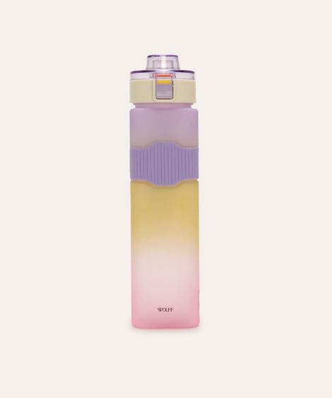 garrafa wolff com canudo degradê e alça 900ml lilás