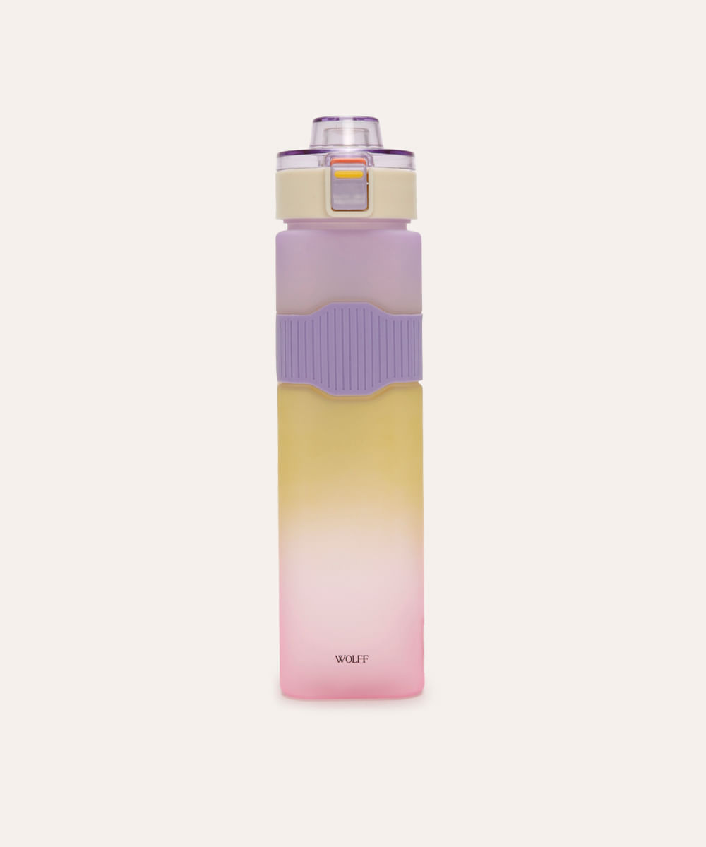 garrafa wolff com canudo degradê e alça 900ml lilás