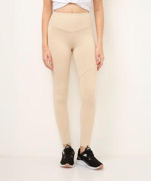 calça legging com recortes esportiva ace bege