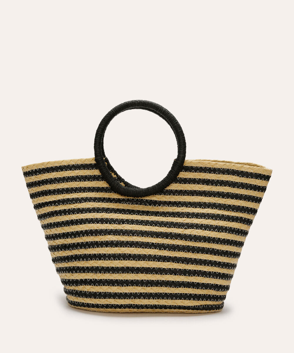 bolsa tote listrada colorido