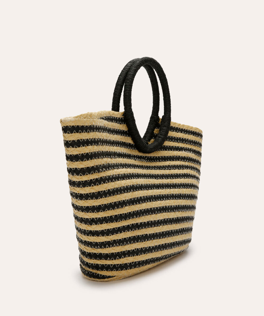 bolsa tote listrada colorido