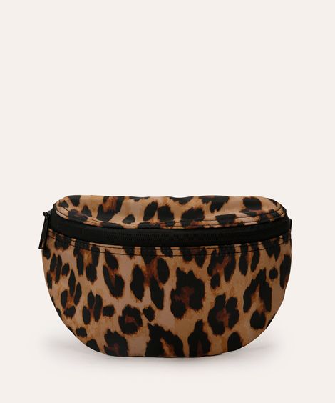 pochete animal print bege