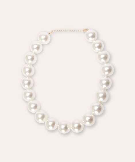 colar de pérolas branco